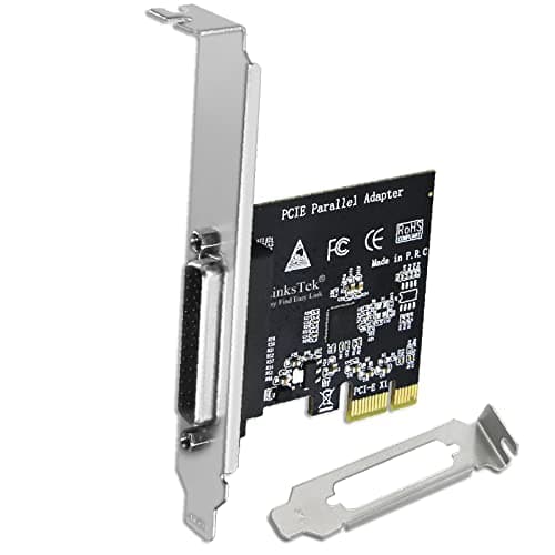 Image of LinksTek 1-Port PCI Express Parallel Card for Printers, IEEE 1284 Standard DB25 LPT PCIE Parallel Port, Supports IEEE 1284 SPP, Nibble, Byte and ECP Mode, PCIE DB25 Parallel Port Card (PCIE-PA1)