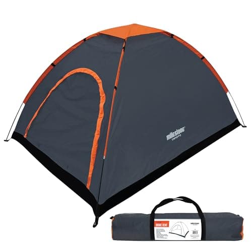 Image of Milestone Camping Dome Tent/Water-Resistant Tent with Carry Bag Included (2 Person)