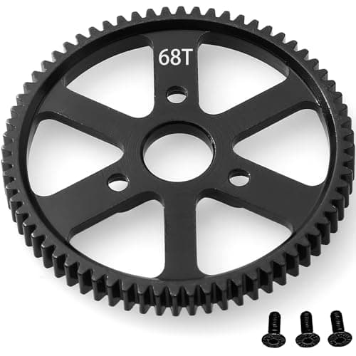 Image of 32P Spur Gear, 68T 0.8 Metric Pitch, Compatible with 32P, Hardened Steel 68 Tooth 0.8M Spur Main Gear for 1/10 TRAXXAS Ford Rustler Slash Stampede 4X4 Summit T-Maxx E-REVO Jato Arrma, Replace #3961