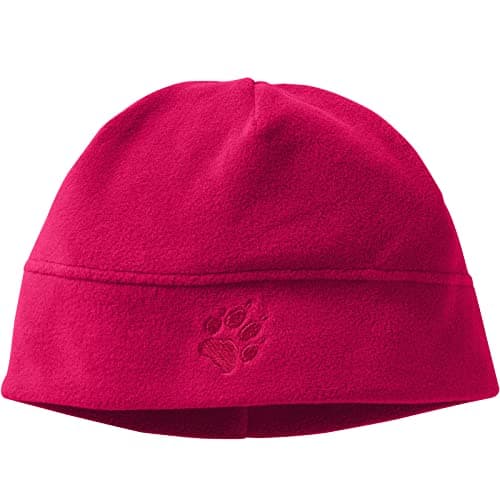 Image of Jack Wolfskin Unisex Kid's Real Stuff Cap K Beanie Hat, Pink Dahlia, Standard Size