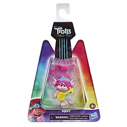 Image of DREAMWORKS TROLLS World Tour Miniature Toy Figure with Musical Instrument Accessory - Poppy
