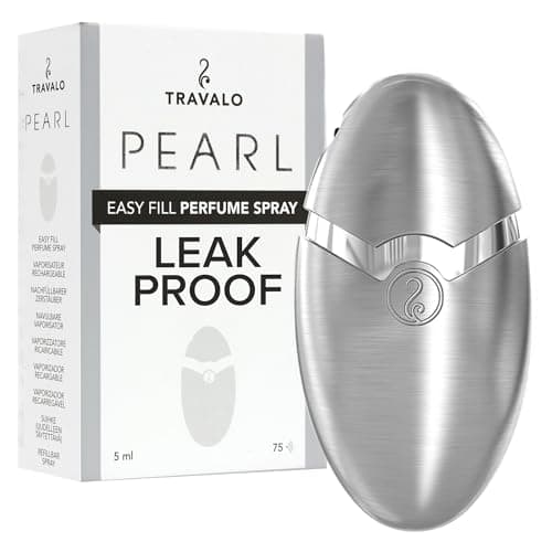Image of Travalo Perfume Pod Pearl Elegance - High Definition Mini Pump Spray - Portable Travel Perfume Atomizer - TSA Approved, Leaf-Proof, Airtight - Reusable and Easy Fill - Silver - 1.7oz