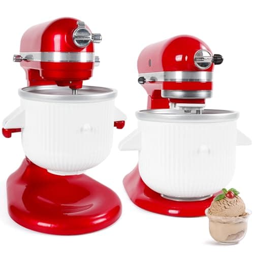 Image of Gdrtwwh Ice Cream Attachment for Kitchenaid Stand Mixer,Ice Cream & Sorbet Gelato Maker,Fits Kitchenaid 4.3 Litre Stand Mixer and 4.8 Litre Bowl-Lift (Dishwasher Safe)