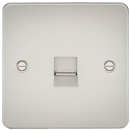 Image of Knightsbridge FP7400PL FP7400 FPAV7400PL Flat Plate Telephone Extension Socket-Pearl, 230 V