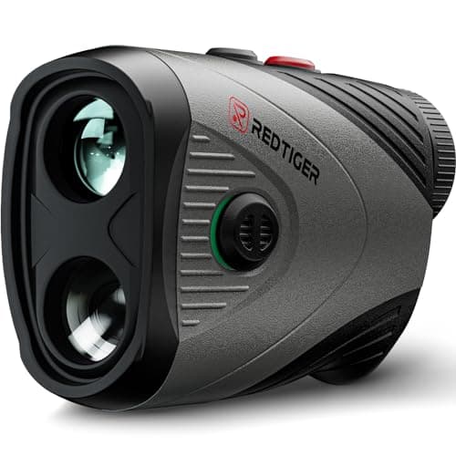 Image of REDTIGER Golf Rangefinder with Slope On/Off, 1200 Yards, 7X Magnification, Laser Range Finder for Golf, Flag Pole Lock with Vibration, Rechargeable, Magnetic Suction