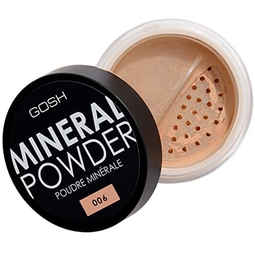 Image of GOSH Mineral Powder, Vegan, Loose Fixation Powder with Minerals for All Skin Types, Matte & Long-Lasting for a Flawless Complexion, No Mask Effect, Medium to High Coverage, 006 Honey