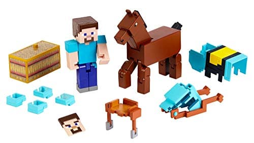Image of Minecraft GLC78 Action Figure Collectible Characters, Multi-Colour
