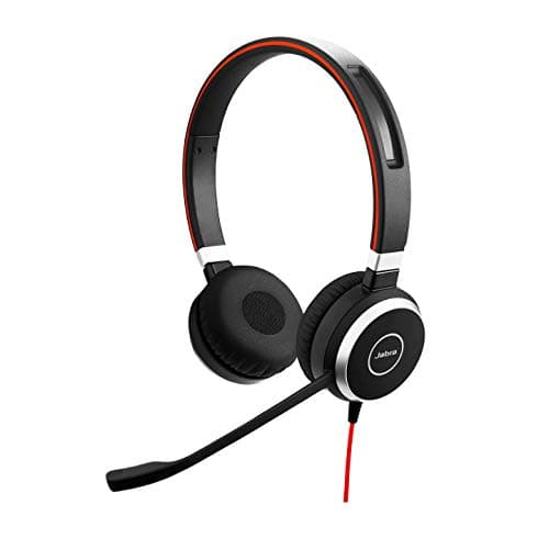 Image of Jabra Evolve 40 Stereo Headset - Unified Communications Headphones for VoIP Softphone with Passive Noise Cancellation - USB-Cable with Controller - Black