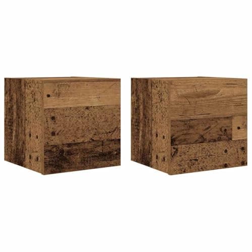 Image of QZZCED Wall Mounted TV Cabinet Set 2 Pieces Sonoma Oak TV Stand for Storing Magazines DVDs and Hifi Cabinet with Left or Right Door