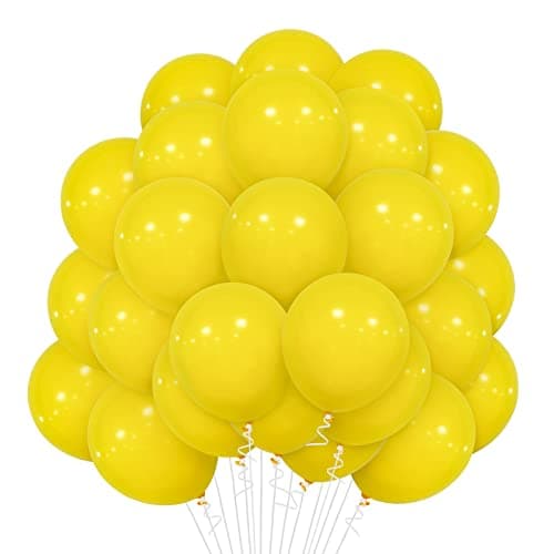 Image of Bealif Yellow Balloons, 30 Pcs Balloon Pack 12 Inch Matte Latex Balloons for Yellow Sunshine Lemon Daisy Honeybee Popcorn Theme Birthday Party Wedding Baby Shower Carnival Events Decorations
