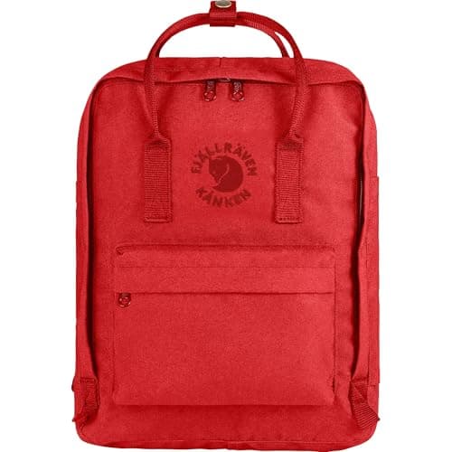 Image of Fjällräven Unisex's Re-Kånken Backpack, Red, 38 x 27 x 13 cm, 16 l