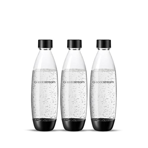 Image of SodaStream Fused Bottles for Source, Play, Power, Spirit, Fizzi and Genesis Carbonator, 1 Litre, Pack of 3 (3 x 1 L)