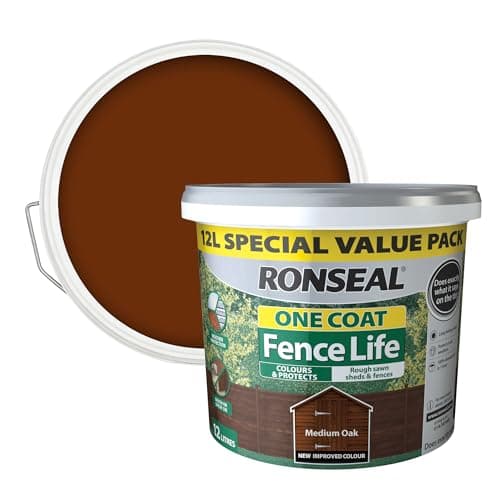 Image of Ronseal One Coat Fence Life Medium Oak 12L