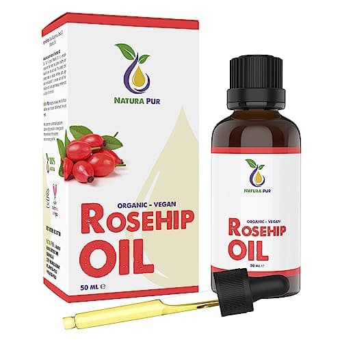 Image of Rosehip Oil 50ml - 100% organic, cold pressed, vegan - Anti-aging Rose Hip Seed Oil for face, skin, body, hair, hands