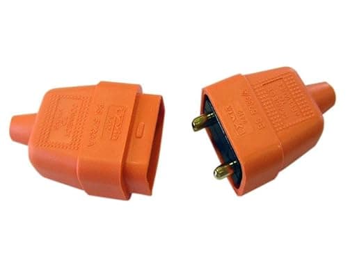 Image of Dencon 2 Pin Rubber Connector Plug 10A Orange