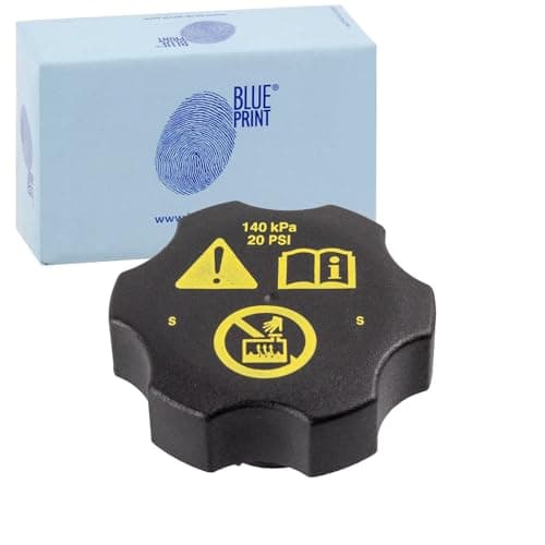 Image of Blue Print ADG09928 Radiator Cap for coolant expansion tank, pack of one, black|silver|grey|blue