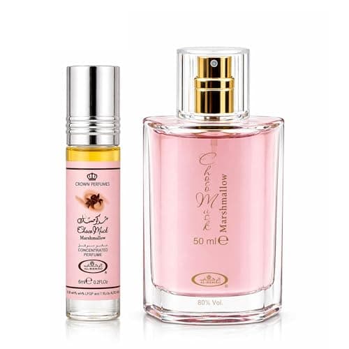 Image of Choco Musk Marshmallow – 50ml Perfume Spray & 6ml Perfume Oil Set, Long Lasting Arabian Vanilla Chocolate Sweet Fragrance Unise
