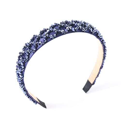 Image of Gmmidea Crystal Rhinestone Headbands for Women Girls Bling Sparkly Headband Beaded Padded Hair Band Holiday Wedding Hair Accessories
