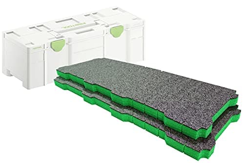 Image of Shadow Foam Systainer SYS3 XXL Foam Inserts [Twin Pack] Cut and Peel Foam Inserts for Festool and TANOS SYS3 XXL Systainers | Tool Organisation, Kaizen, 5s, Tool Storage & Storage Boxes (30mm, Green)