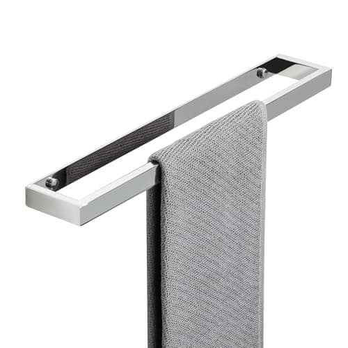 Image of SAYAYO Towel Rail Wall Mounted 40CM Bathroom Hand Towel Holder Screw Fixing & Self Adhesive Towel Ring SUS304 Stainless Steel No Drilling, Polished Chrome