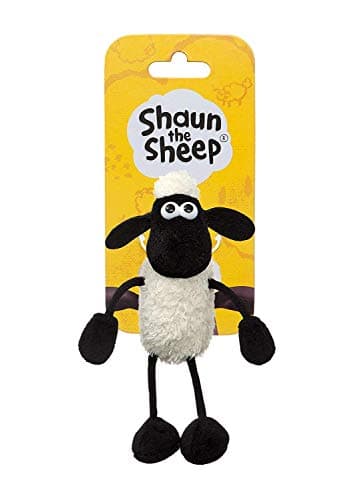Image of Shaun the Sheep Plush 61176 Backpack Clip, Black and White, Great Gift Idea,9 x 7 x 14 centimetres