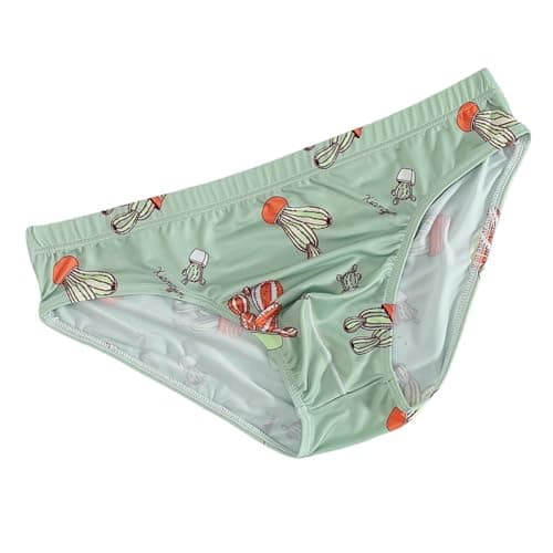 Image of JKXFYLP Men's Briefs 5-Packs Men'S Briefs Printed Ice Silk Men'S Briefs Summer Underwear-C-7Xl
