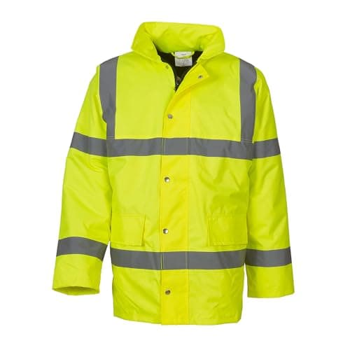 Image of Yoko Men's Yk045/Hvp300 Hi Vis Classic Motorway Jacket - Yellow, 6X-Large