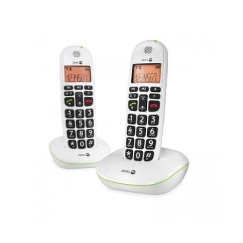 Image of Brand New. Doro PhoneEasy 100w Telephone Twinpack Cordless Big Buttons 20-entry Phonebook 1 Caller ID Ref 100wTwin
