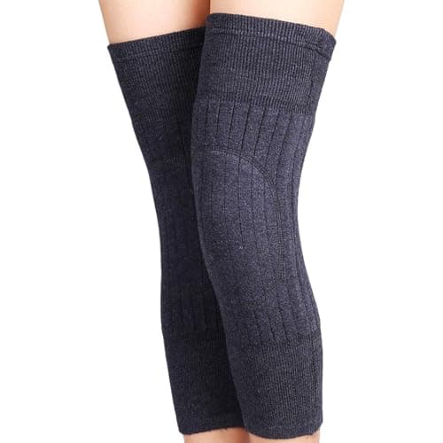 Image of erioctry Unisex Cashmere Wool Knee Brace Pads Winter Warm Thermal Knee Warmers Sleeve for Women Men