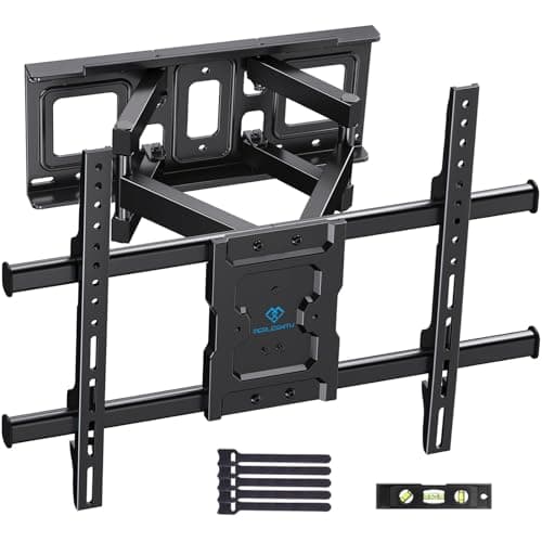Image of PERLESMITH TV Wall Bracket, for 37-85 Inch TVs up to 60kg, Swivel Tilt Extend TV Wall Mount, 55 65 inch Wall Brackets max VESA 600x400mm, PSPILFK1