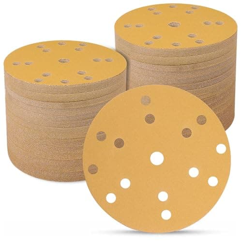 Image of Sruhrak Sanding Discs 150mm 100 Pcs, 240 Grit 6 inch 15 Holes Hook and Loop Orbital Sander Discs, Sanding Pads for Random Orbital Sander Pads and All Oscillating Tools
