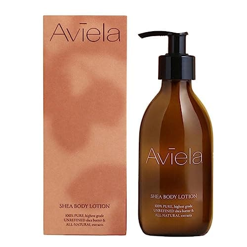 Image of Aviela Shea Butter Body Lotion, Contains Cocoa Butter, Extremely Hydrating & Moisturising, Vegan & Cruelty Free, African Shea Butter 100% Natural Skin Care, 250ml