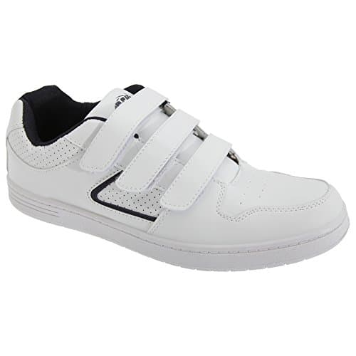 Image of CHARING CROSS Touch Fastening Trainer - White/Navy - White/Navy - size UK Mens Size 6