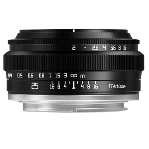Image of TTArtisan APS-C 25mm F2 Metal Bodied Lens Compatible with Fuji X Mount - Black