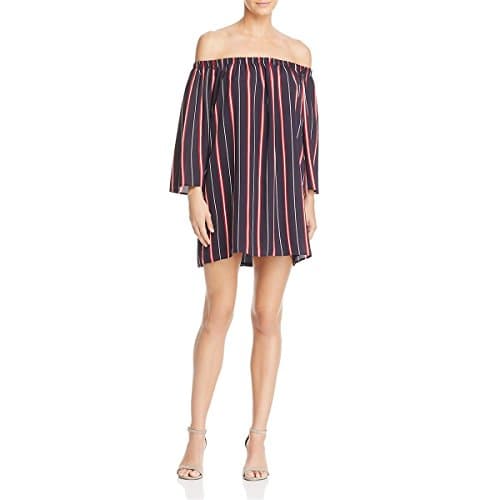 Image of French Connection Women's Hasan Stripe Dress, Utility Blue/Multi, X-Small