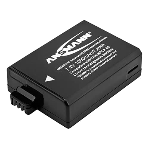 Image of ANSMANN 5044443 Li-Ion 7.4V Camera Battery Replacement For LP-E5 [Pack of 1] Compatible with Canon Cameras - 5 Year Warranty, Black