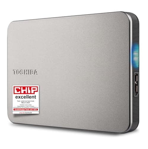 Image of Toshiba Canvio Flex 1TB – Portable 2.5’’ External Hard Drive (HDD) for Mac, Windows PC, Smartphone and Tablet Use, Compatible with Most USB-C and USB-A Devices, Warm Silver (HDTX210ESCAA)