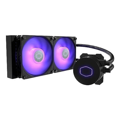 Image of CoolerMaster MasterLiquid ML240L RGB V2, Close-Loop AIO CPU Liquid Cooler, 3rd Gen Dual Chamber Pump, 240 Rad, SickleFlow 120mm PWM, RGB Lighting for AMD Ryzen AM5/AM4/Intel LGA1700*/1200/115X