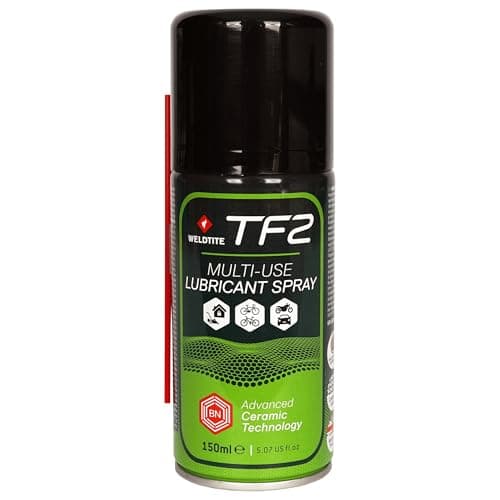 Image of WELDTITE TF2 Multi-Use Lubricant Spray - Versatile Lubrication for Bike Bearings, Cables, Derailleurs, Pedals, Bolts, & Drivetrains, 150 ml