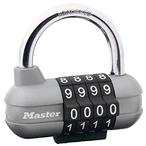 Image of Master Lock 1520EURD Combination Padlock, Grey, 5.9 x 6.4 x 2.6 cm