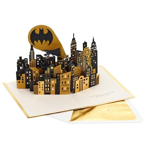 Image of Hallmark Batman Pop Up Birthday Card for Him (Epic Day) Signature Paper Wonder 3D Card