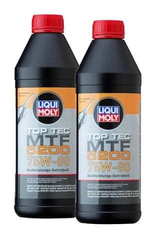 Image of WOL Liqui-Moly 75W80 GL4 Transmission Fluid Top Tec MTF 5200 Synthetic Gear Oil 20845 Car Oil (2L)