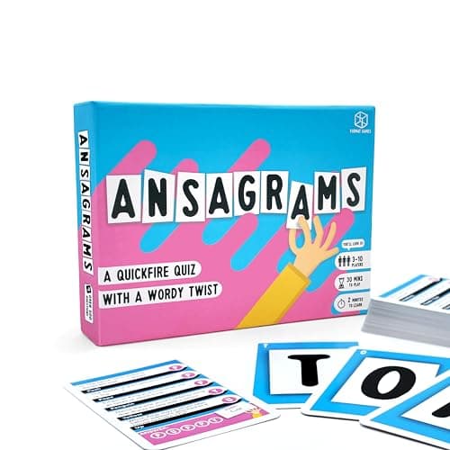 Image of Format Games Ansagrams Trivia Card Game | A Quick-Fire Quiz With A Wordy Twist | 3 Players + | Ages 12+ | 500 Questions | 30 Minute Play