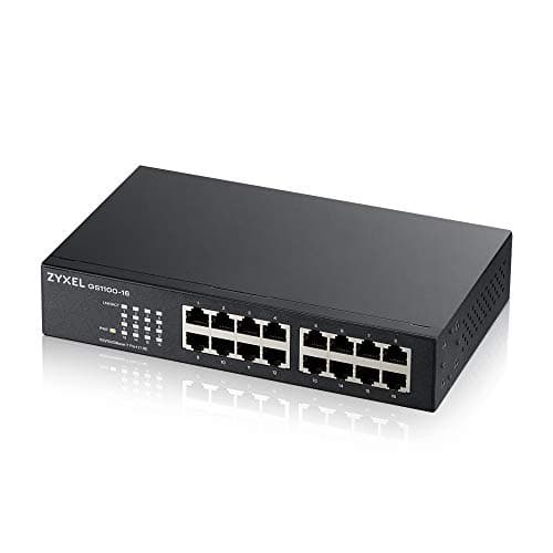 Image of Zyxel 16-Port Gigabit Ethernet Unmanaged Switch | Network Splitter Hub | Plug & Play, No Configuration Required | Fanless Design [GS1100-16 v3]