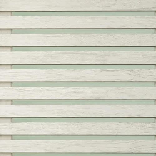 Image of Wood Slats Sage Green Wallpaper - Rustic Modern Striped Contemporary - Natural Weathered Timeless