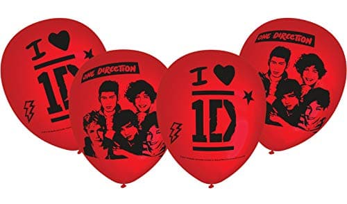 Image of amscan 11-inch/ 27cm One Direction Latex Balloons (Red)