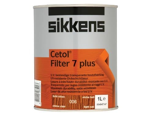 Image of Sikkens SIKCF7PLO 1L Cetol Filter 7-Plus Translucent Woodstain Light Oak
