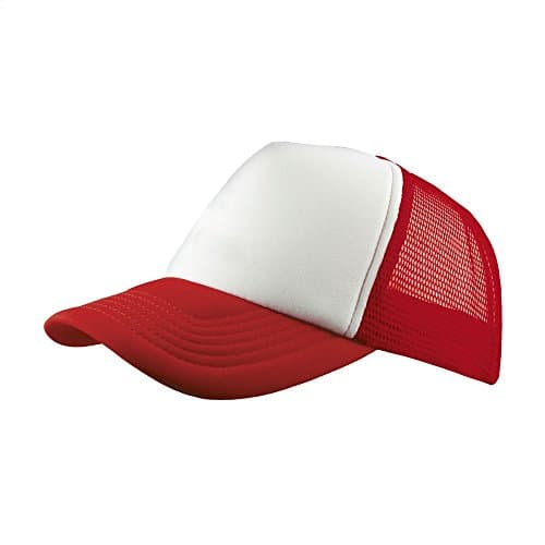 Image of eBuyGB Men's Adjustable Trucker Cap Classic Snapback Summer Mesh Baseball Hat (Red)
