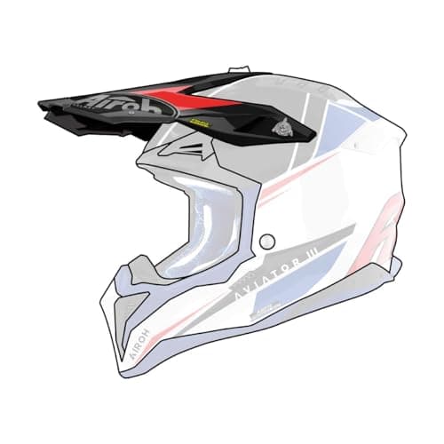 Image of Airoh Aviator 3 Push Blue/Red GLOPEAK Kit
