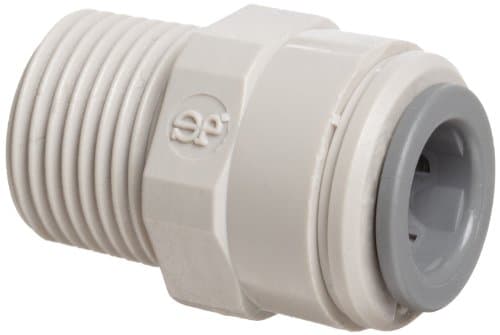Image of John Guest Straight Adaptor 3/8 inch Tube OD x 1/4 inch BSPT Male Thread